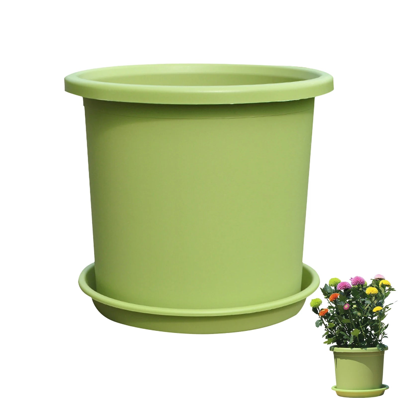 Thickened Plastic Flowerpot Large Water Absorbing Flowerpot For Garden Courtyard Balcony Planting Gardening Accessories 1pc
