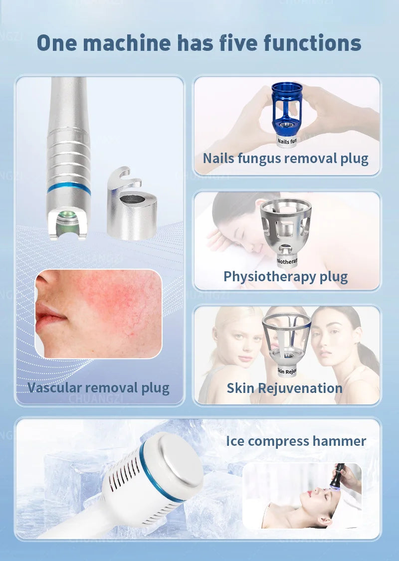 980nm Diode Laser Vascular Vein Removal Device 6-in-1 Therapy Relaxation Treatment Tidesmit