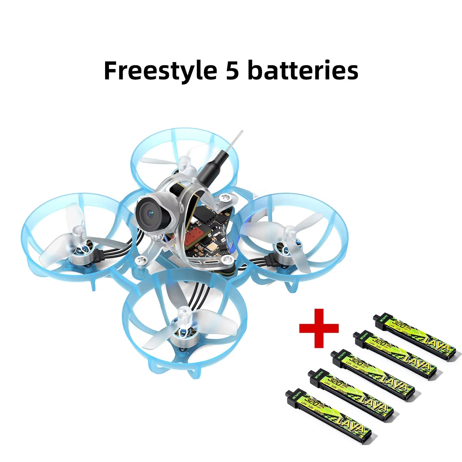 BETAFPV Air65 Brushless Whoop Drone - 2.4G Racing Quadcopter Freestyle 5 battery Tidesmit