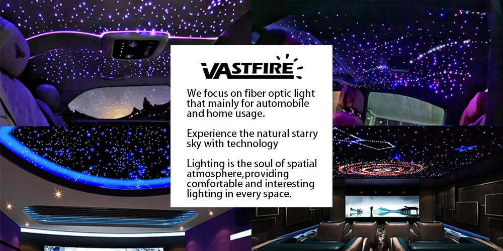 Fiber Optic Star Ceiling Kit - RGB Music Control with 16W LED Light Engine Tidesmit