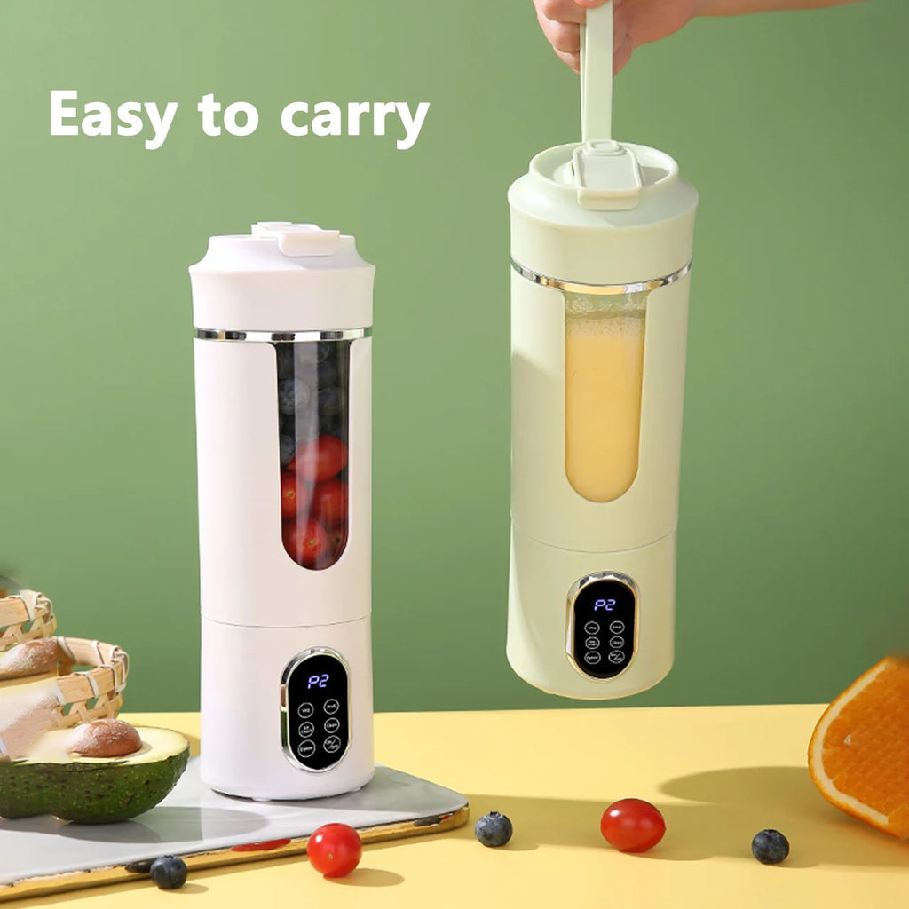 Tidesmit 530ml portable wireless blender showing 12 blade mechanism and 4 gear settings for crushed ice blending