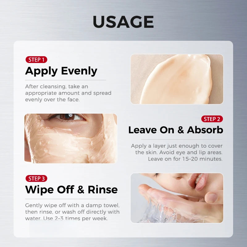 120G NING Overnight Repair Face Mask Astaxanthin Organic Antioxidant DNA Repair Niacinamide Brightening Anti-Aging Hydrating