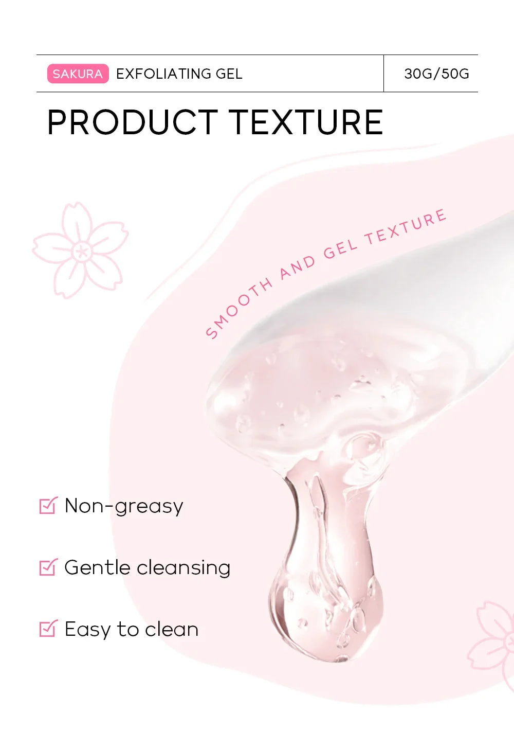 Sakura Exfoliating Peeling Gel | Deep Moisturizing Salon-Quality Scrub Scrubs Treatments Tidesmit
