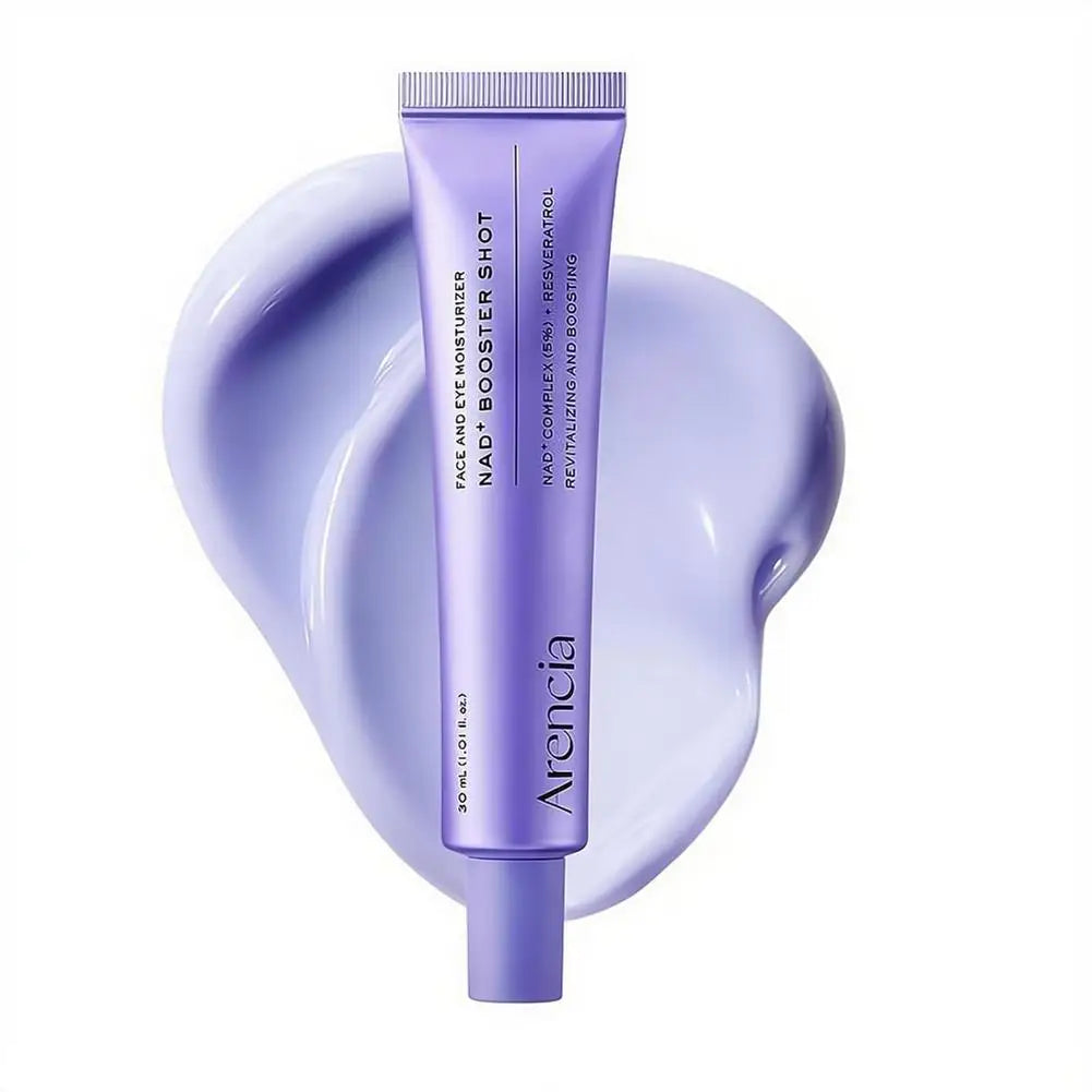 Purple Arencia retinal booster shot cream tube with heart-shaped gel