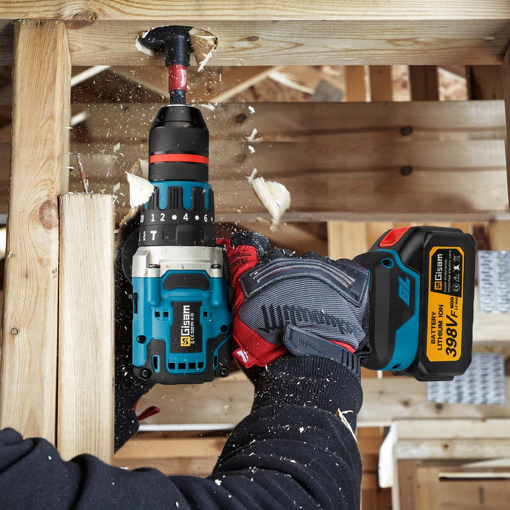 480N.M Brushless Electric Impact Drill Cordless Drill 13mm Electric Screwdriver DIY Driver Power Tool for Makita 18V Battery Pin