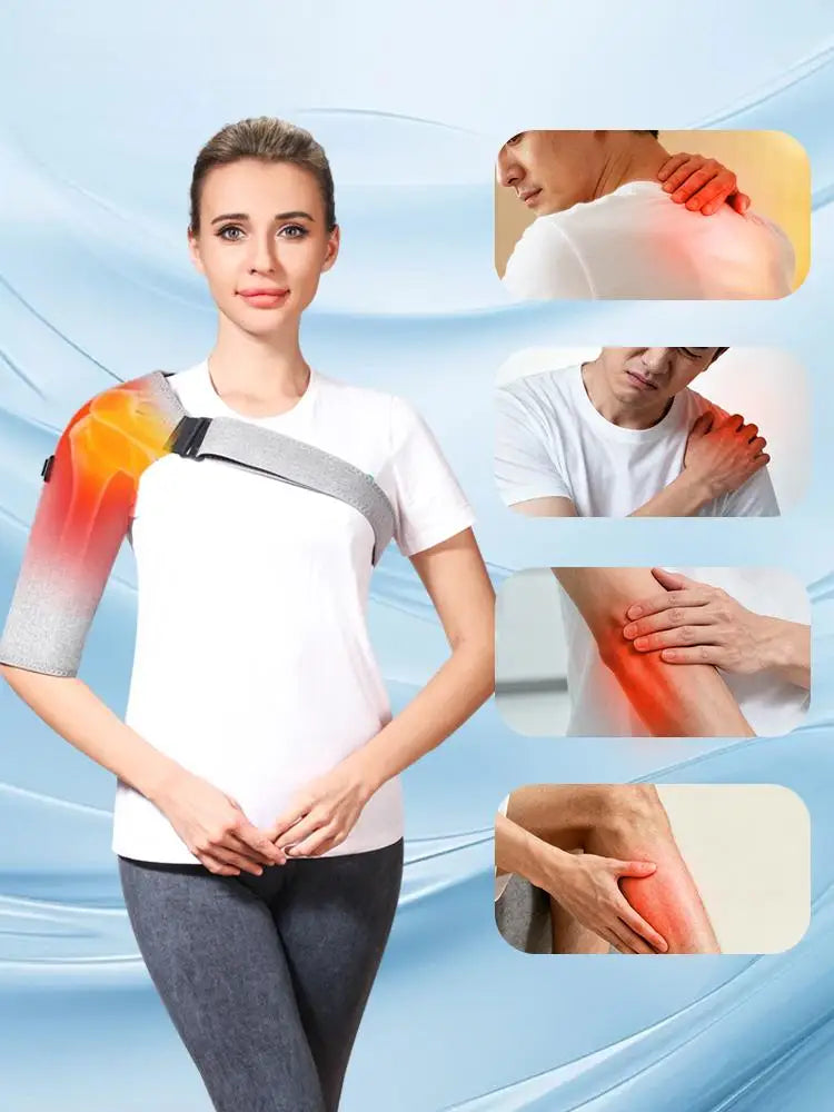 Electric Shoulder Heating Pad with Vibration Massage | Tidesmit Relaxation Treatment Tidesmit