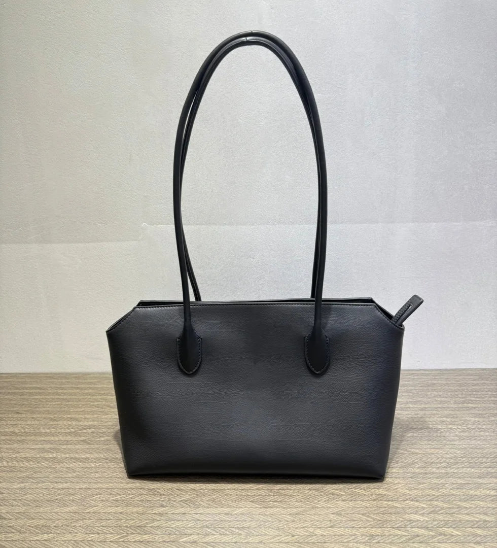 2026 new cow spine leather large capacity shoulder bag, leather handbag, commuting leather women's bag, high-end customized vers