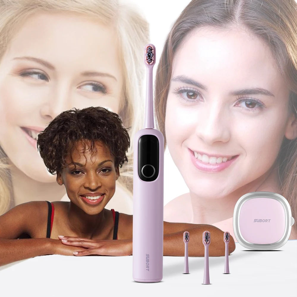 SUBORT S1 Sonic Oscillating Electric Toothbrush, 60° Swing, UV Sterilization Box, Copper-Free Brush Head, 220 Days Battery Life