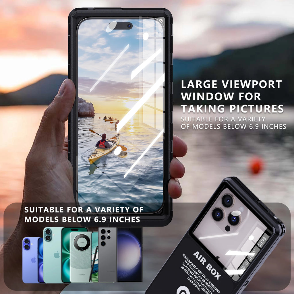 Waterproof Phone Case for 6.9 Inch Devices - IP68 Certified Shockproof Tidesmit