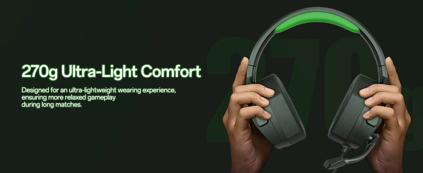 Gaming Headset for PS5 Xbox PC with Noise Canceling Mic - Over-Ear Comfort Tidesmit