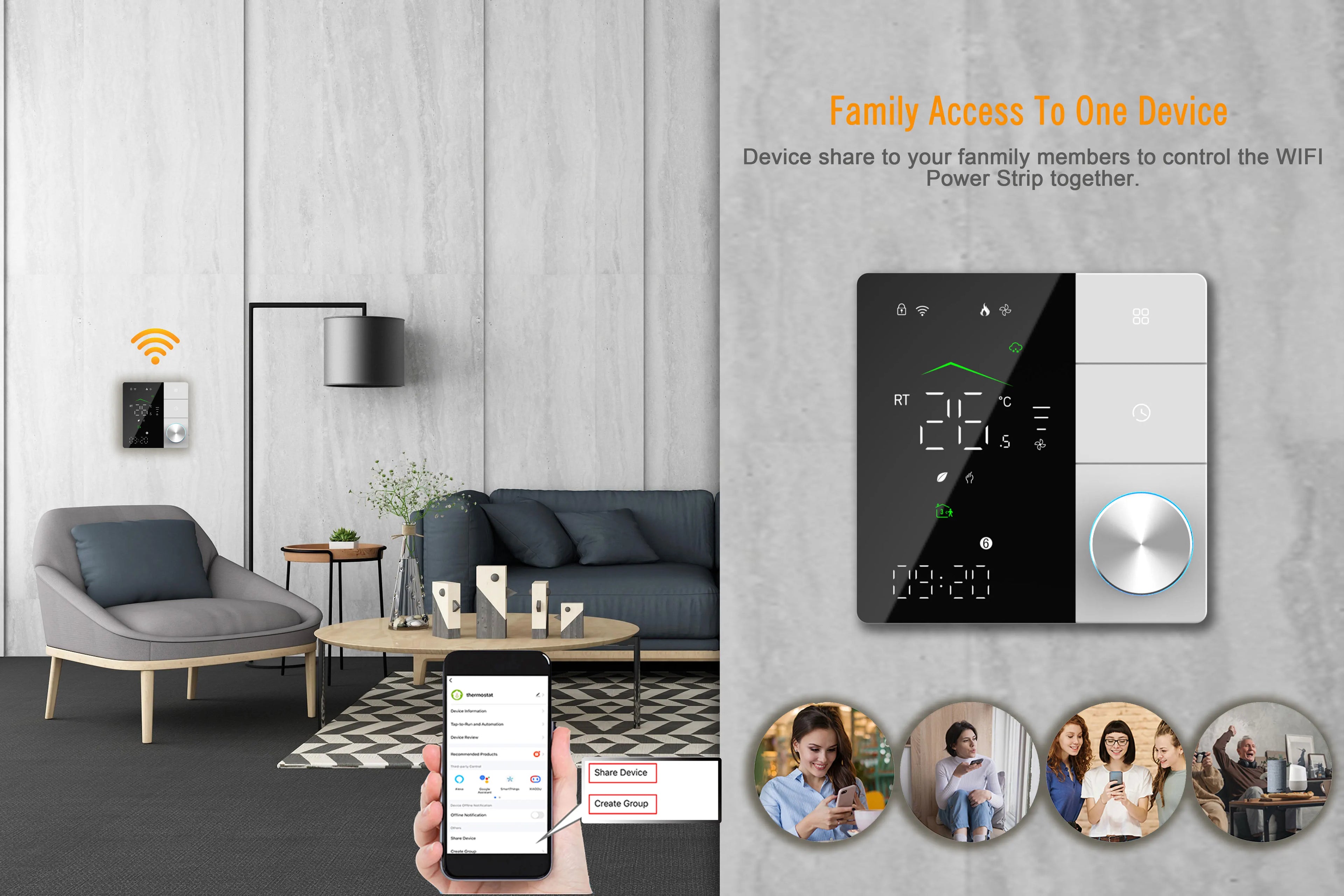 24V 110V 220V Heating Thermostat Matter for Compatible ZIGBEE WIFI Protocol Work Apple HomeKit,Google Assistant,Amazon Alexa