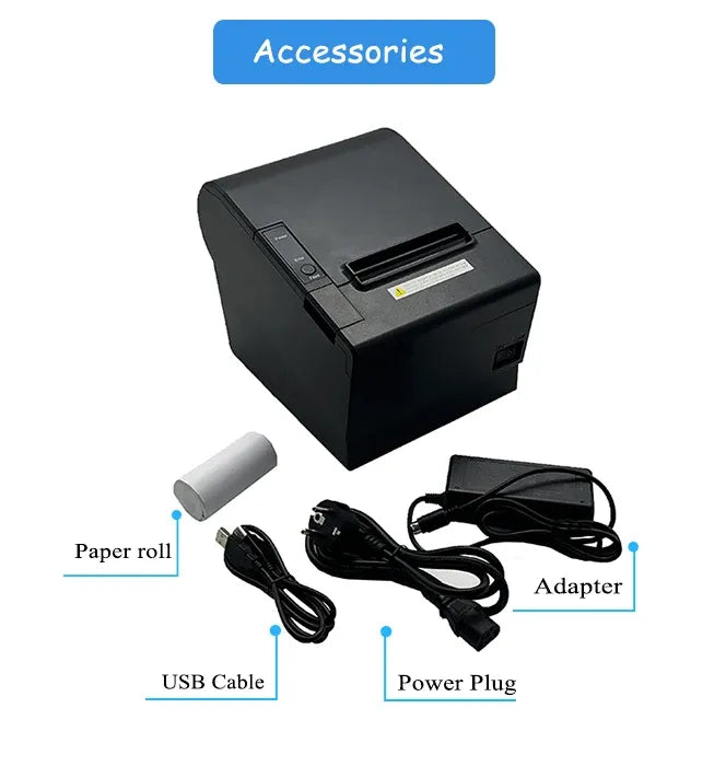 Hot Sale 80mm Thermal POS Receipt Barcode QR Code Printer for Retail Bill Invoice Printing Machine with Cash Drawer