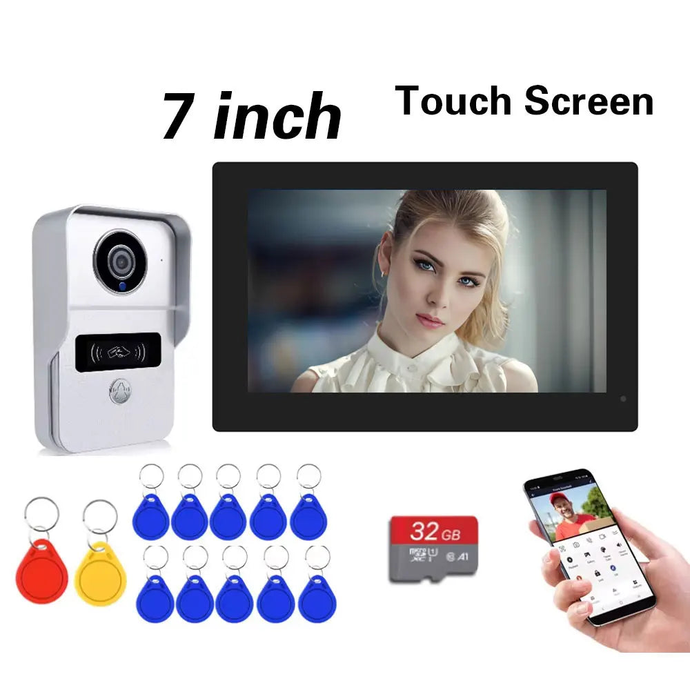 New 4-Wire TUYA Smart Video intercom doorbell Wired 1080P Waterproof Camera 5G WIFI 7/10inch IPS Touch Screen Support IP CCTV