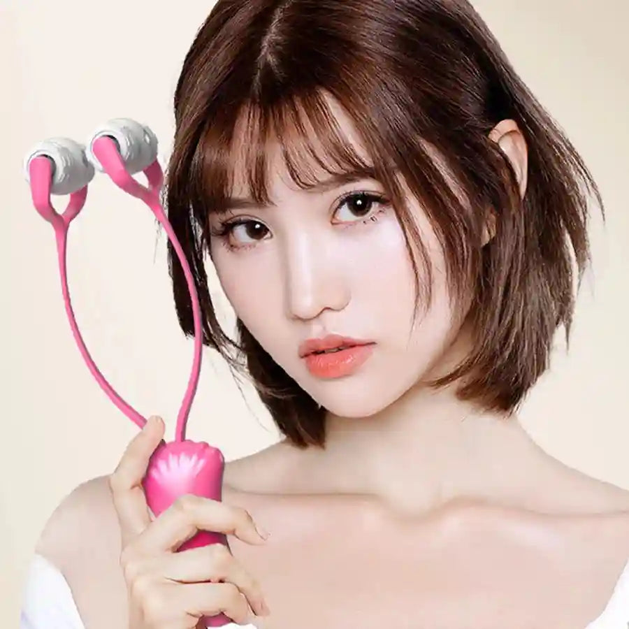 Facial Massage Roller 360 Rotating Y-Shape Lifting Tool Pink Massage Roller Tidesmit