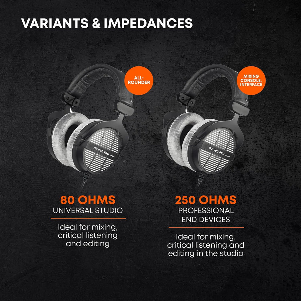 Beyerdynamic DT 990 PRO Studio Headphones - 250 Ohm Open Back Design Tidesmit