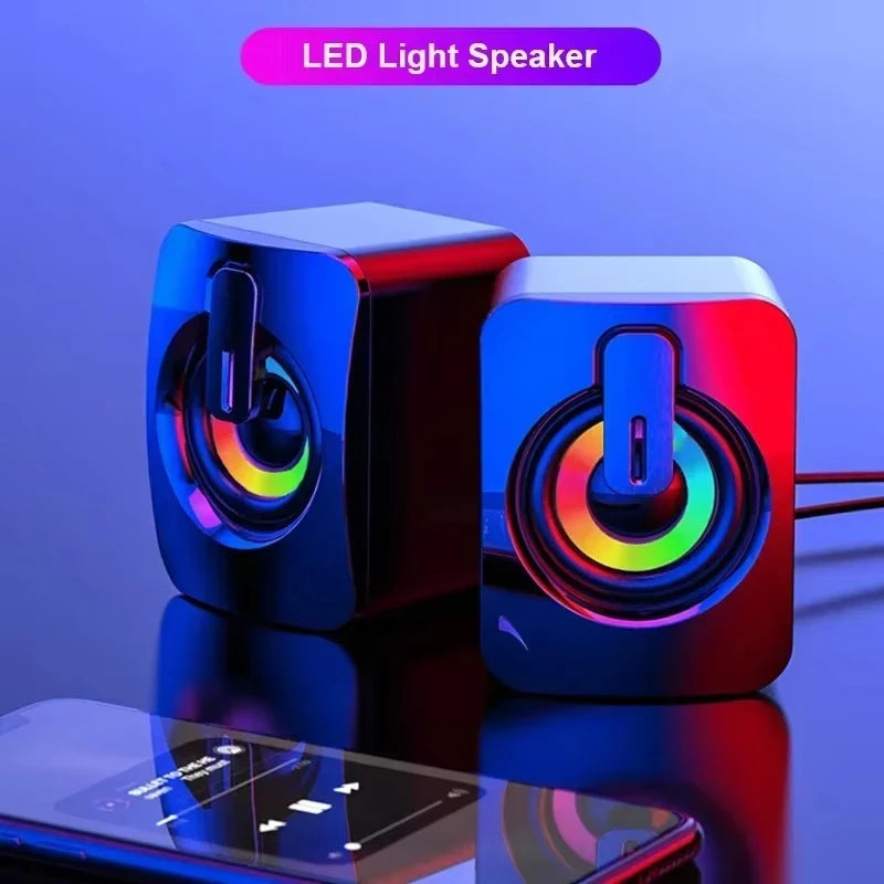 MINI Computer Speaker Subwoofer Home Stereo Surround Sound 3.5MM AUX Music Player Suitable for Computers and Laptops