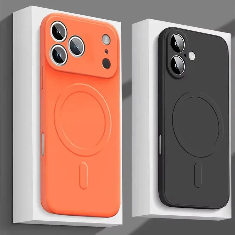 Magnetic Silicone iPhone Case - Shock-Absorbing MagSafe Cover for iPhone Tidesmit