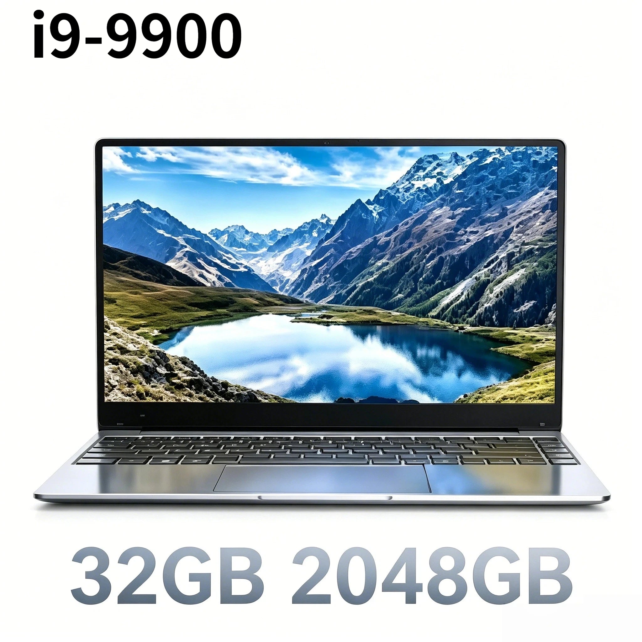 Gaming Gamer Office 2026 NEW 14.1 Inch Ultra Slim Laptop Intel Core i9 9900 32GB RAM 2TB SSD Windows 11 Notebook 1920x1080 Pro
