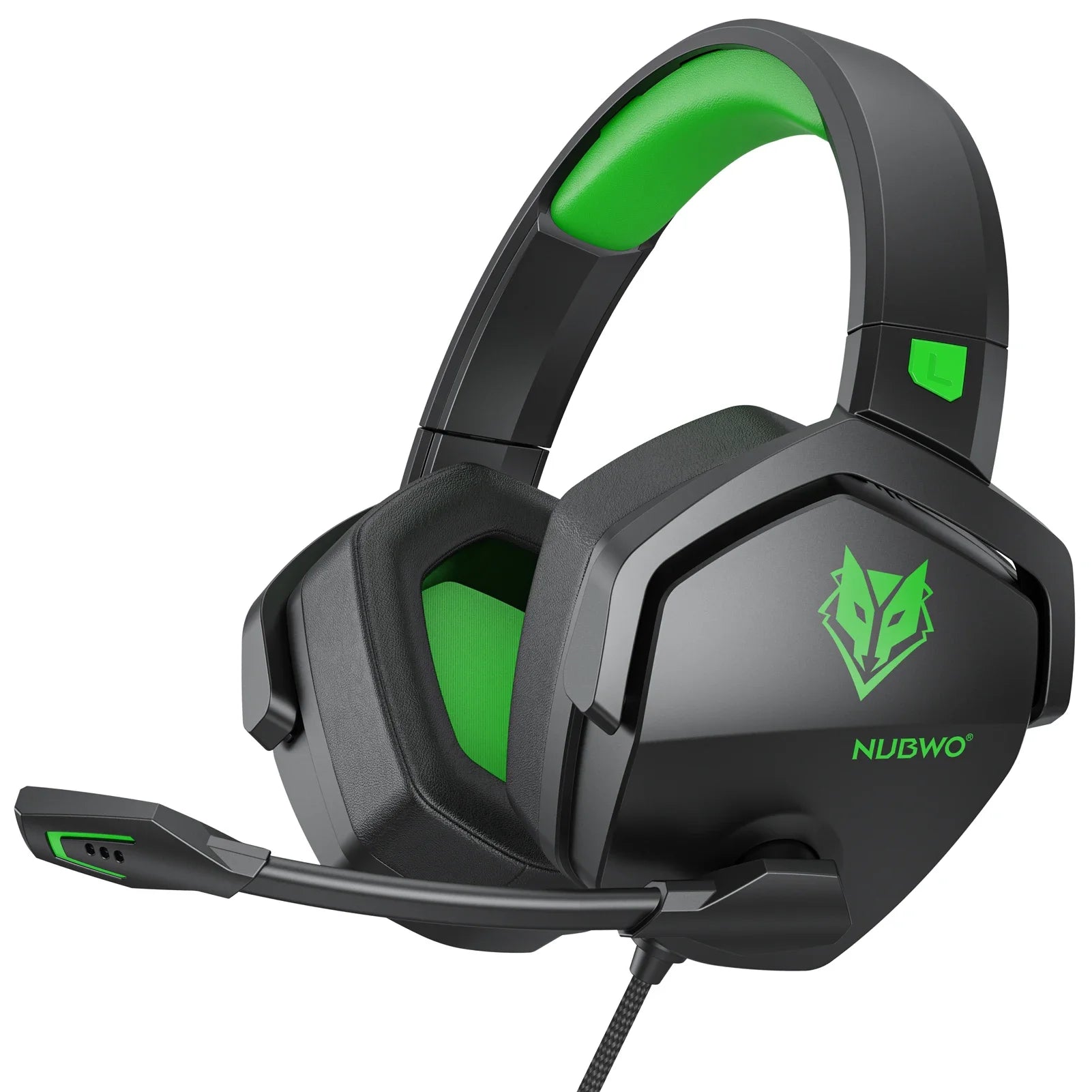 Gaming Headset for PS5 Xbox PC with Noise Canceling Mic - Over-Ear Comfort Green Tidesmit