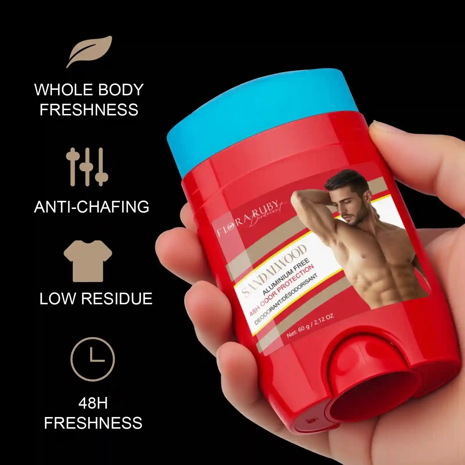 Tidesmit Old Spice Sandalwood aluminum-free deodorant cream for men provides long-lasting sweat and odor protection.