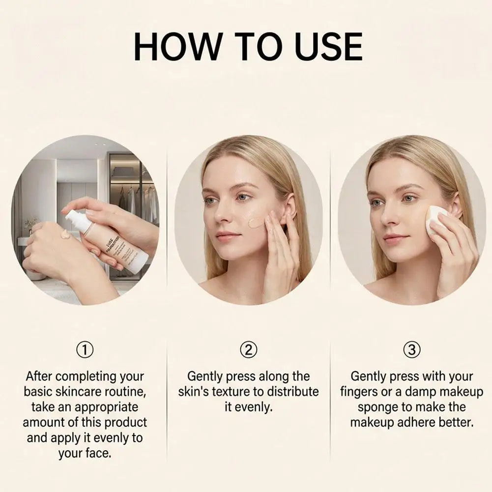 Tidesmit thermal color changing foundation and oil-control liquid concealer for intelligent tone matching face makeup