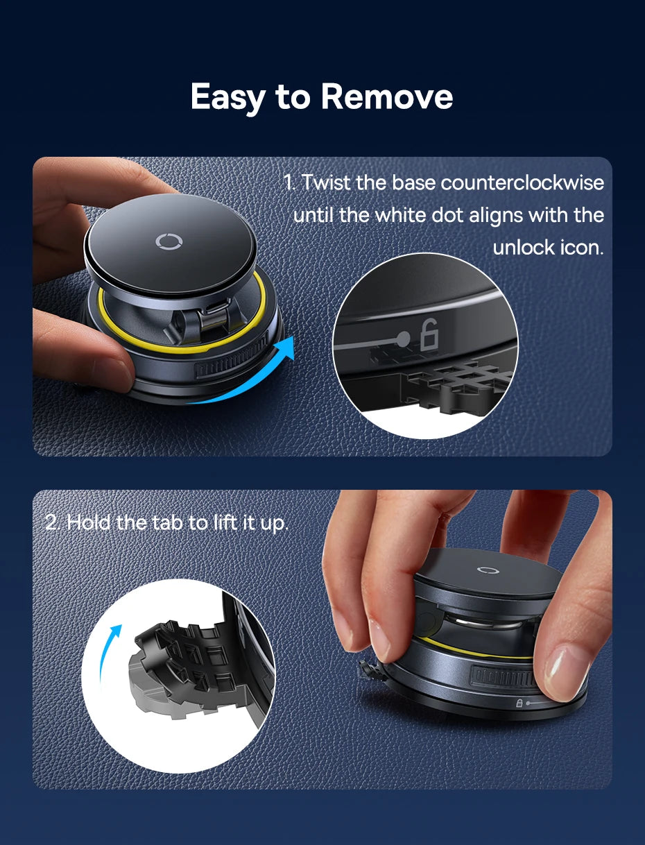 Magnetic Car Phone Holder | 360 Rotation Mount | Silver Tidesmit Tidesmit
