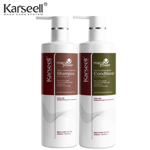 Karseell Argan Oil Shampoo and Conditioner 500ml set for dry, damaged hair, an effective alternative to shampoo bars.