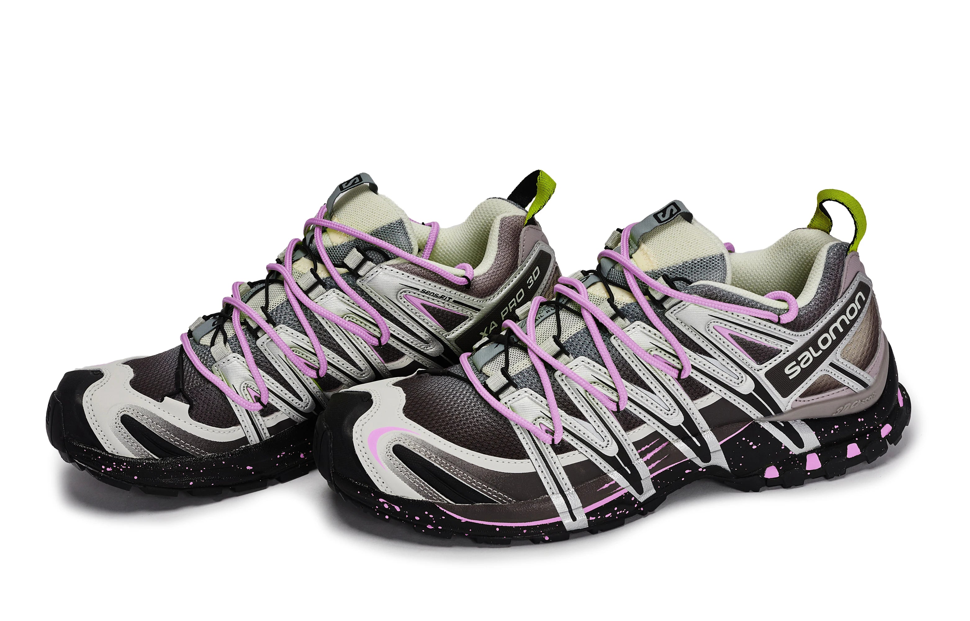 POIZON SALOMON XA PRO 3D Abrasion Resistant Abrasion Resistant Low top Running Shoes Unisex Silver Gray Black Pink