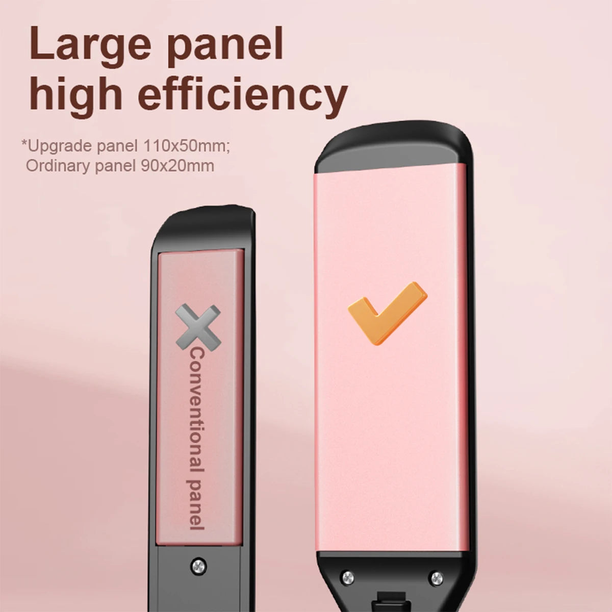 Pink wide-plate hair straightener comparison, featuring high-efficiency 110x50mm salon-grade ceramic styling panels.