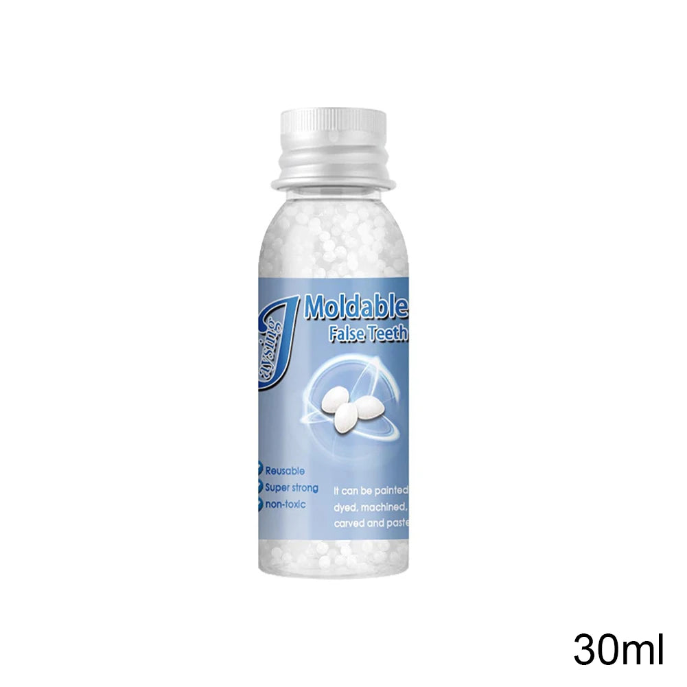 Tidesmit resin false teeth solid gums kit for temporary dental filling and restorative denture care.