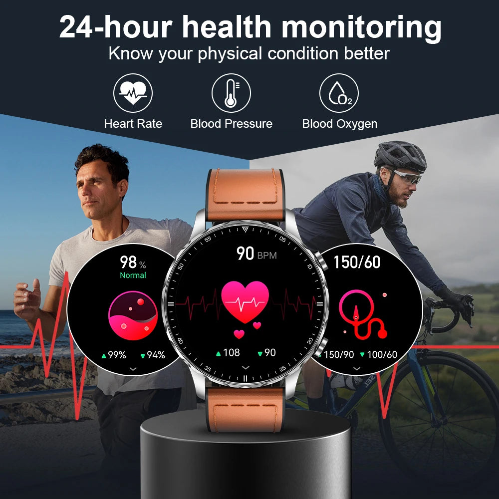 LIGE 2026 New Outdoor Sports Smart Watch Men 1.85“ HD Screen Heart Rate Bluetooth Call IP68 Waterproof Business Smartwatch Men