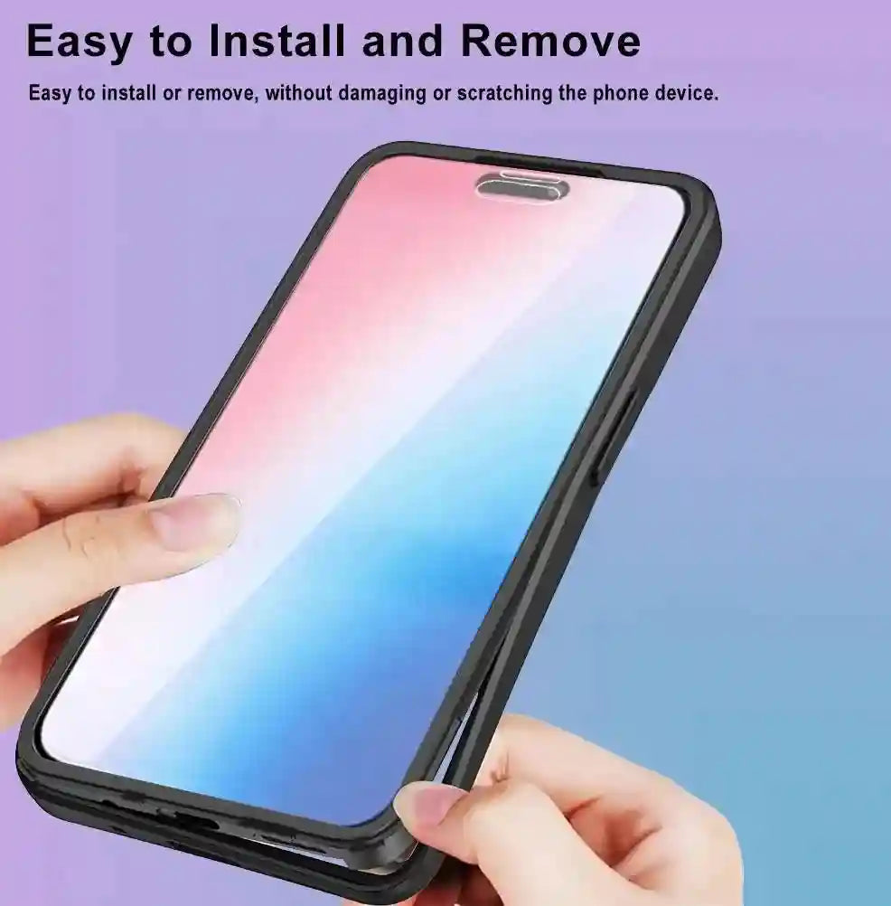 iPhone 16 Pro Full Body Shockproof Clear Case with Screen Protector Tidesmit
