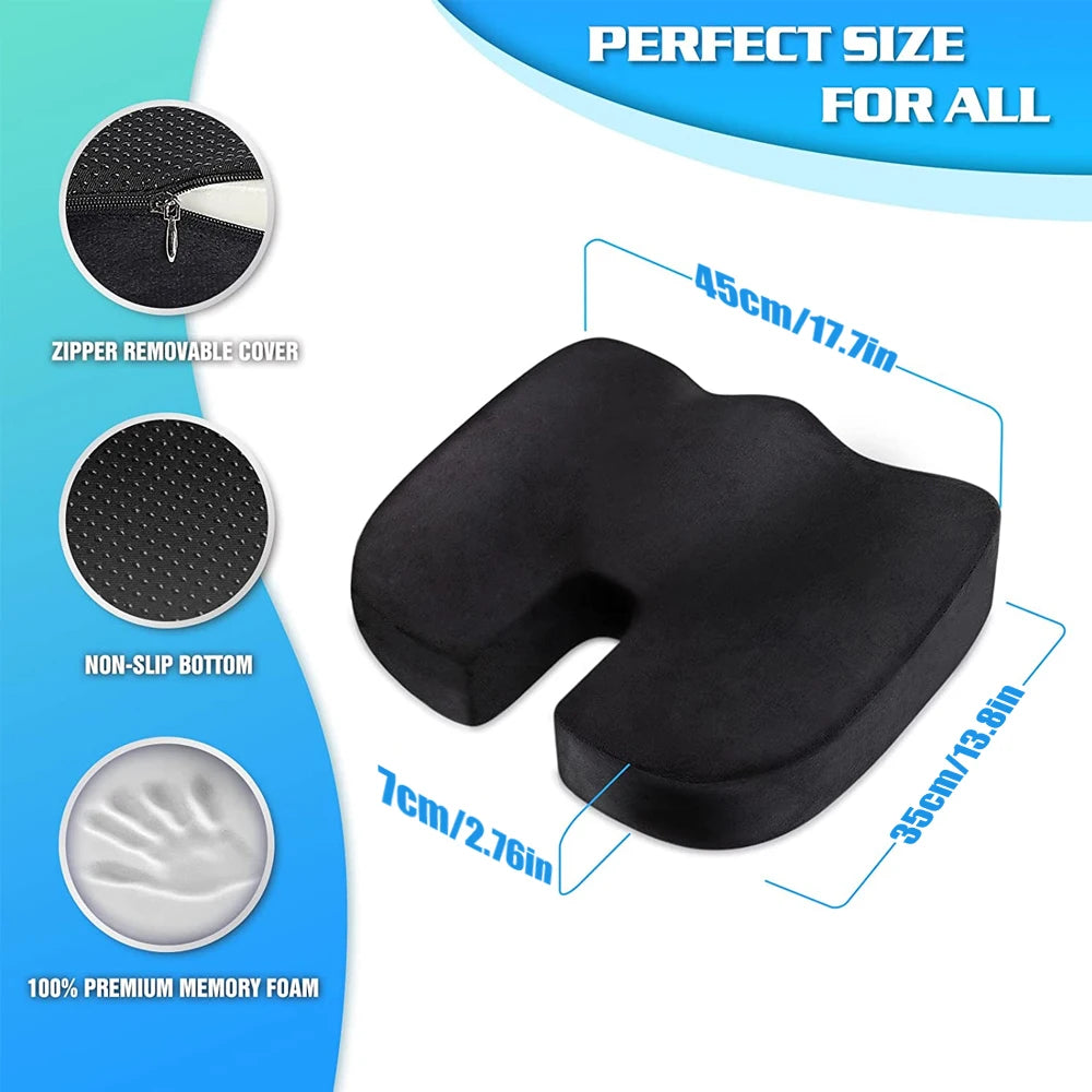 Gel Seat Cushion for Office Chair - Ergonomic Orthopedic Tidesmit Massage Cushion Tidesmit