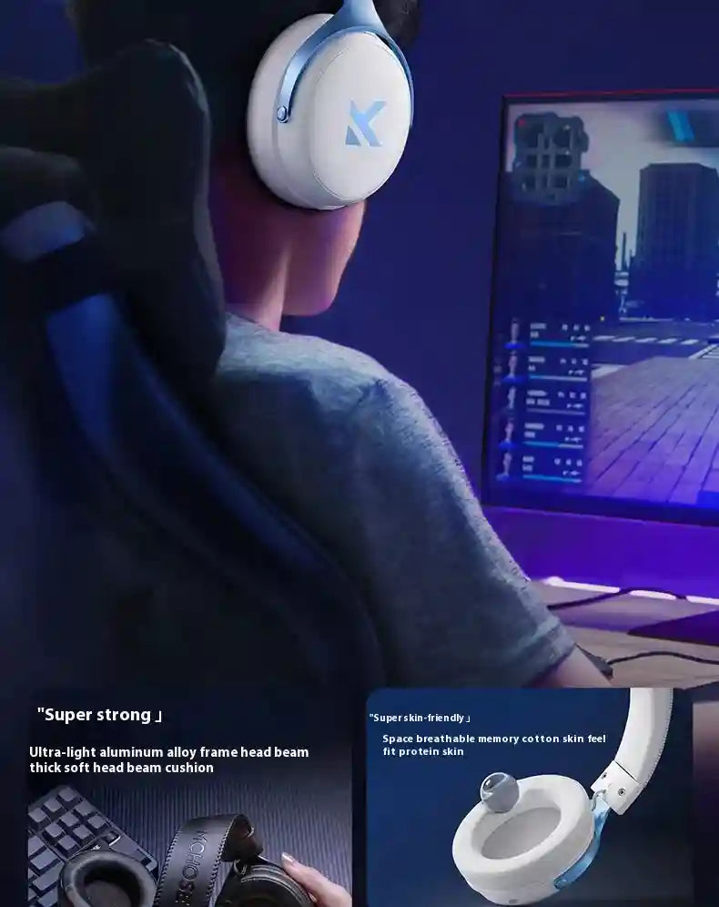Wireless Gaming Headset V9 Pro with Noise Cancelling Mic - Over-Ear Audio Tidesmit