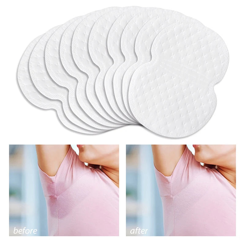 Tidesmit 50pcs disposable unisex underarm sweat pads for effective summer perspiration protection and odor control.