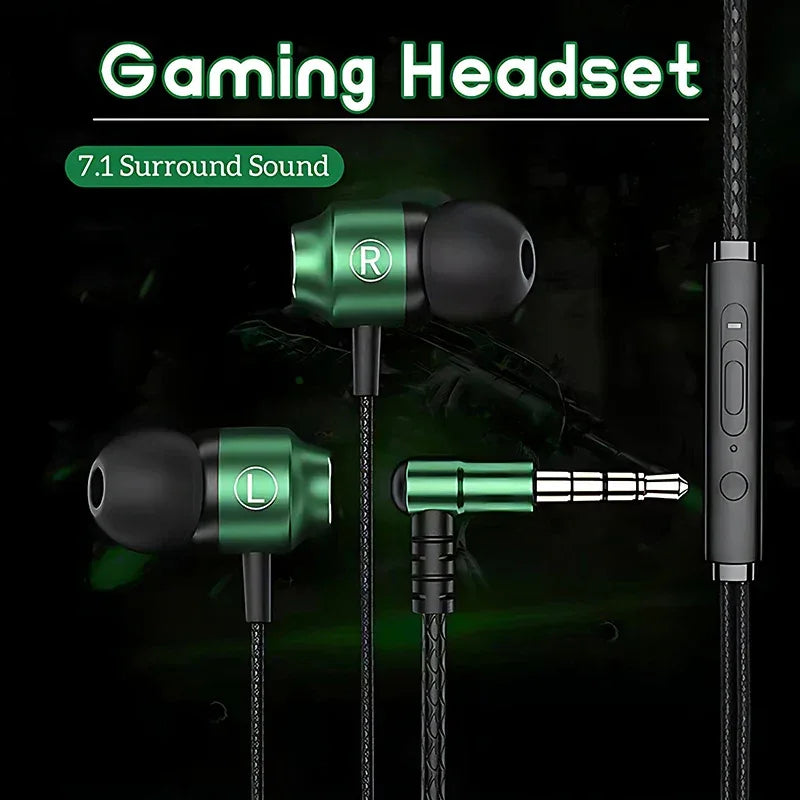 Metal Magnetic Gaming Earbuds 90° L Elbow Digital Type-C/3.5MM AUX 9D Surround HIFI Heavy Bass Music Headset For Samsung Android Tidesmit