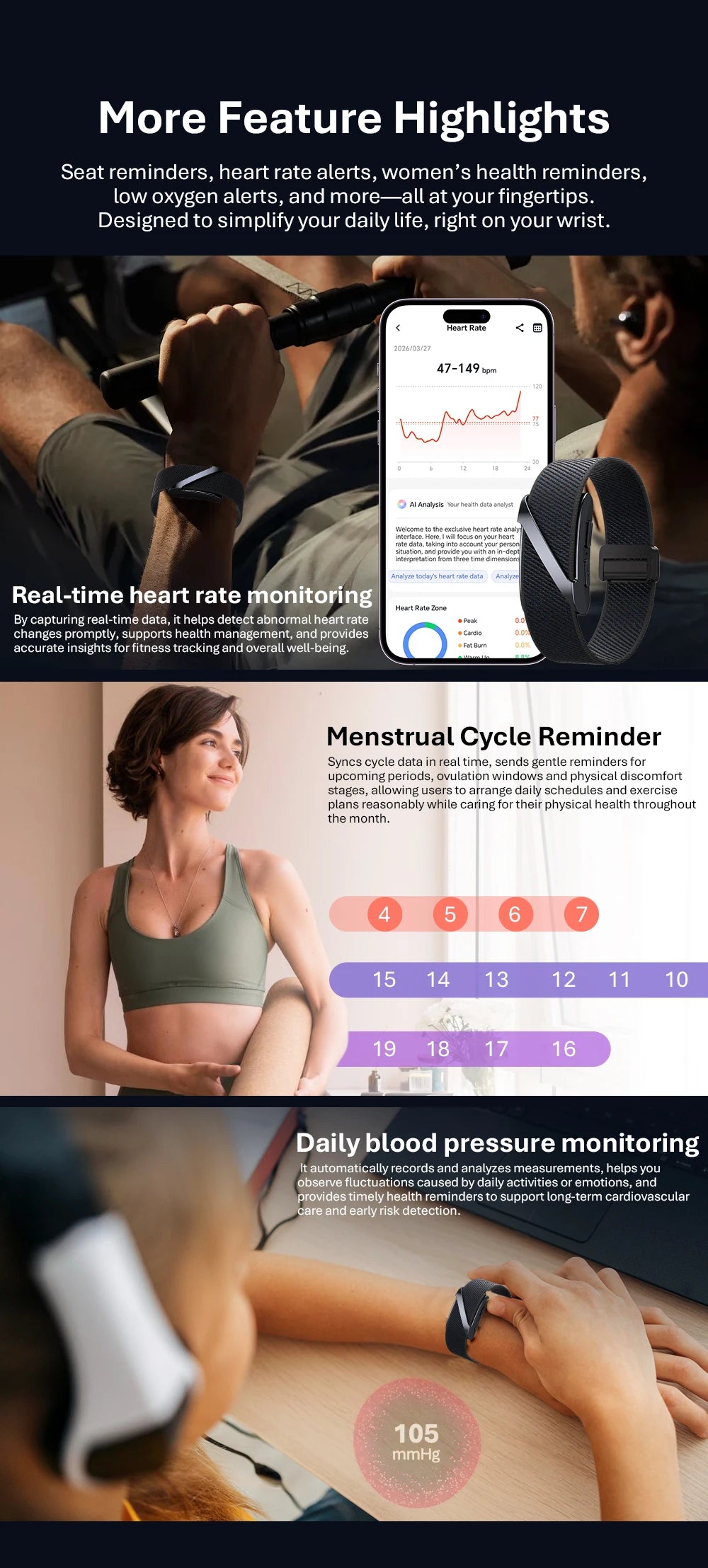 VALDUS VANTA ECG Smartwatch Man Woman SOS Fall Reminder Fitness Tracker Heart Rate Blood Pressue Sleep Monitor 2026 New Bracelet