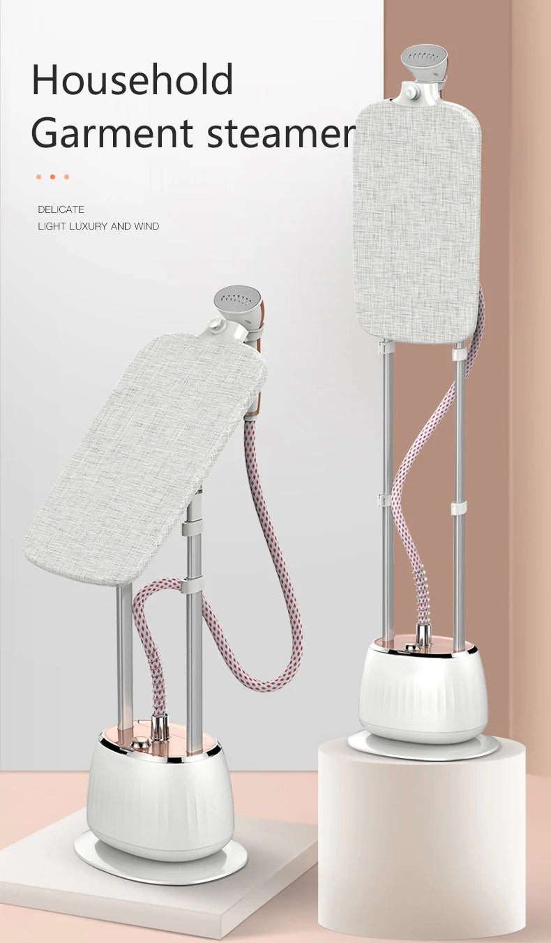 Tidesmit 2-in-1 garment steamer with adjustable ironing board and 10 heat settings for efficient flat or hanging iron