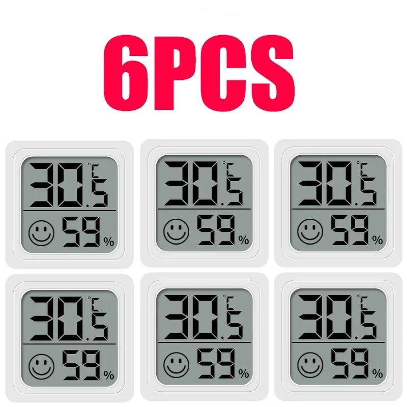 Tidesmit Digital Thermometer Hygrometer for Room Humidity Monitoring 6PCS-White China Mainland Tidesmit