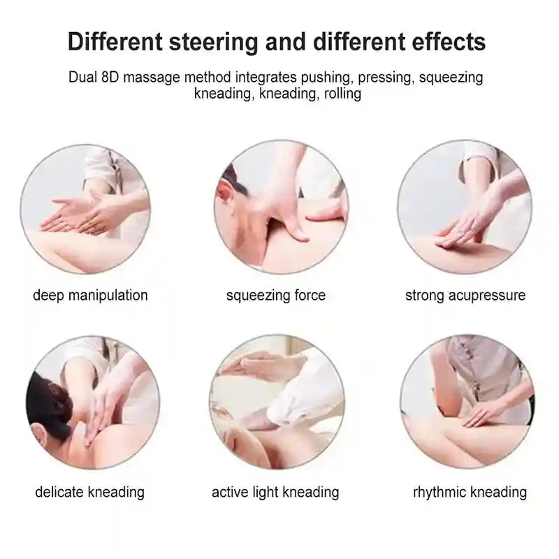 Back Neck Massager with Infrared Heat - Portable Deep Tissue Kneading Relaxation Treatment Tidesmit