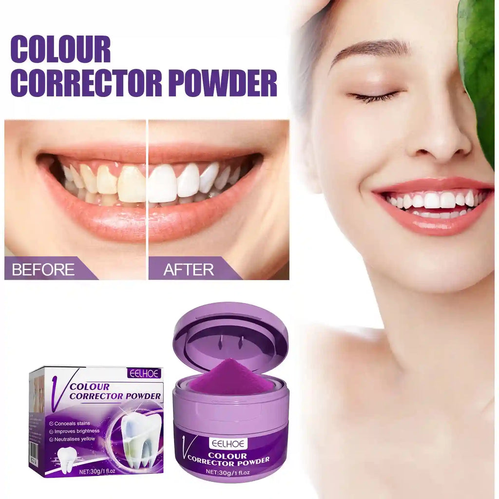 Tidesmit purple teeth whitening powder for effective plaque and stain removal for a brighter smile