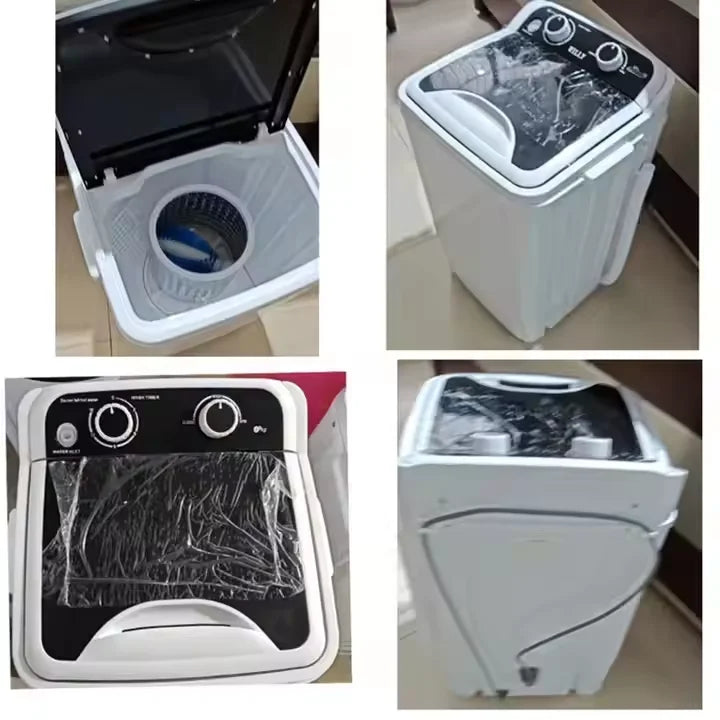 Tidesmit 7kg semi-automatic shoes washing and drying machine side profile for compact domestic laundry use