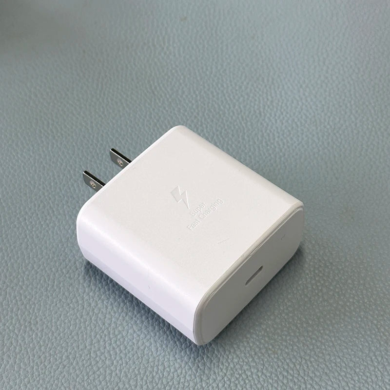 Samsung 45W USB-C Fast Charger PD Adapter for Galaxy S25 S24 US White No Cable Tidesmit