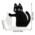 Black cat vase memorial box magnet, 2.76-inch pet loss keepsake gift for cat lovers. Cute decor for home.