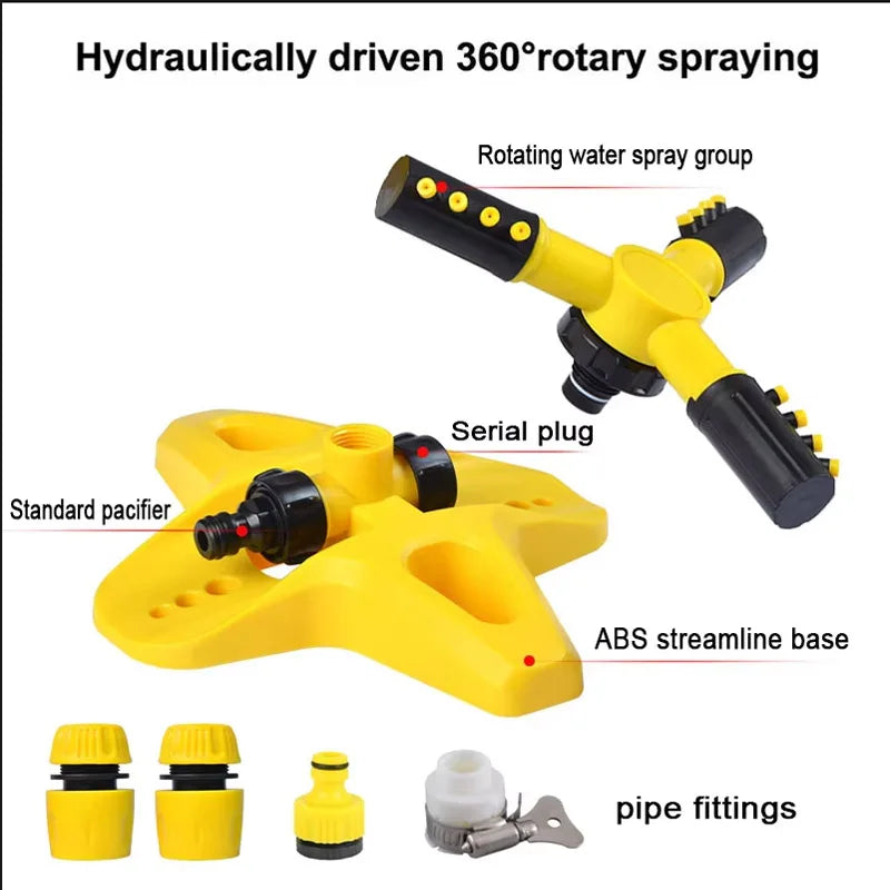 360 Degree Rdotating Automatic Sprinkler For Garden Greening Lawn Spraying Vegetable Garden Watering And Irrigation