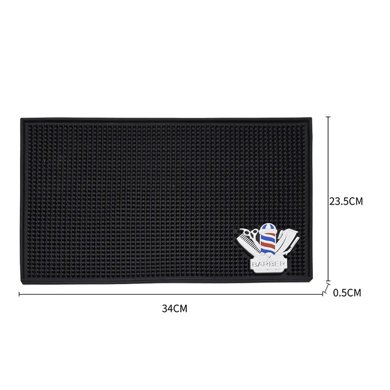 Barber Station Mat | Non-Slip Heat-Resistant Hair Tool Organizer Massage Chairs M Tidesmit