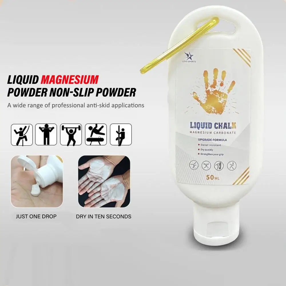 Sports Liquid Magnesium Powder Fitness Lifting Anti Slip Cream Grip Liquid Magnesium For Indoor Pole Dancing Rock Climbing Gym