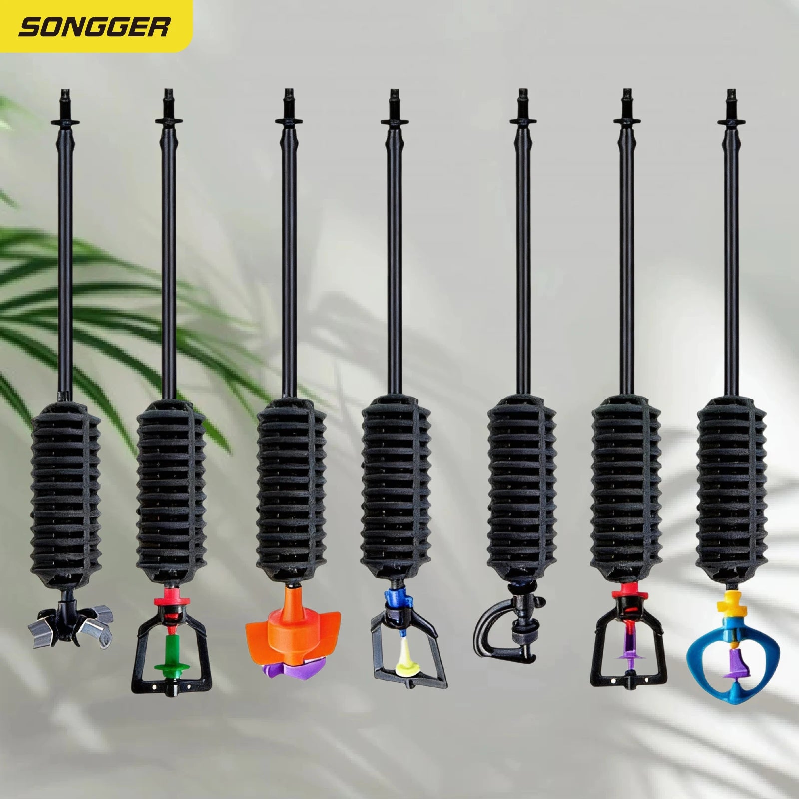 Inverted Micro Sprinkler Nozzle Set 360 Rotating Misting Spray Irrigation Sprayer Cooling Dust Garden Greenhouse