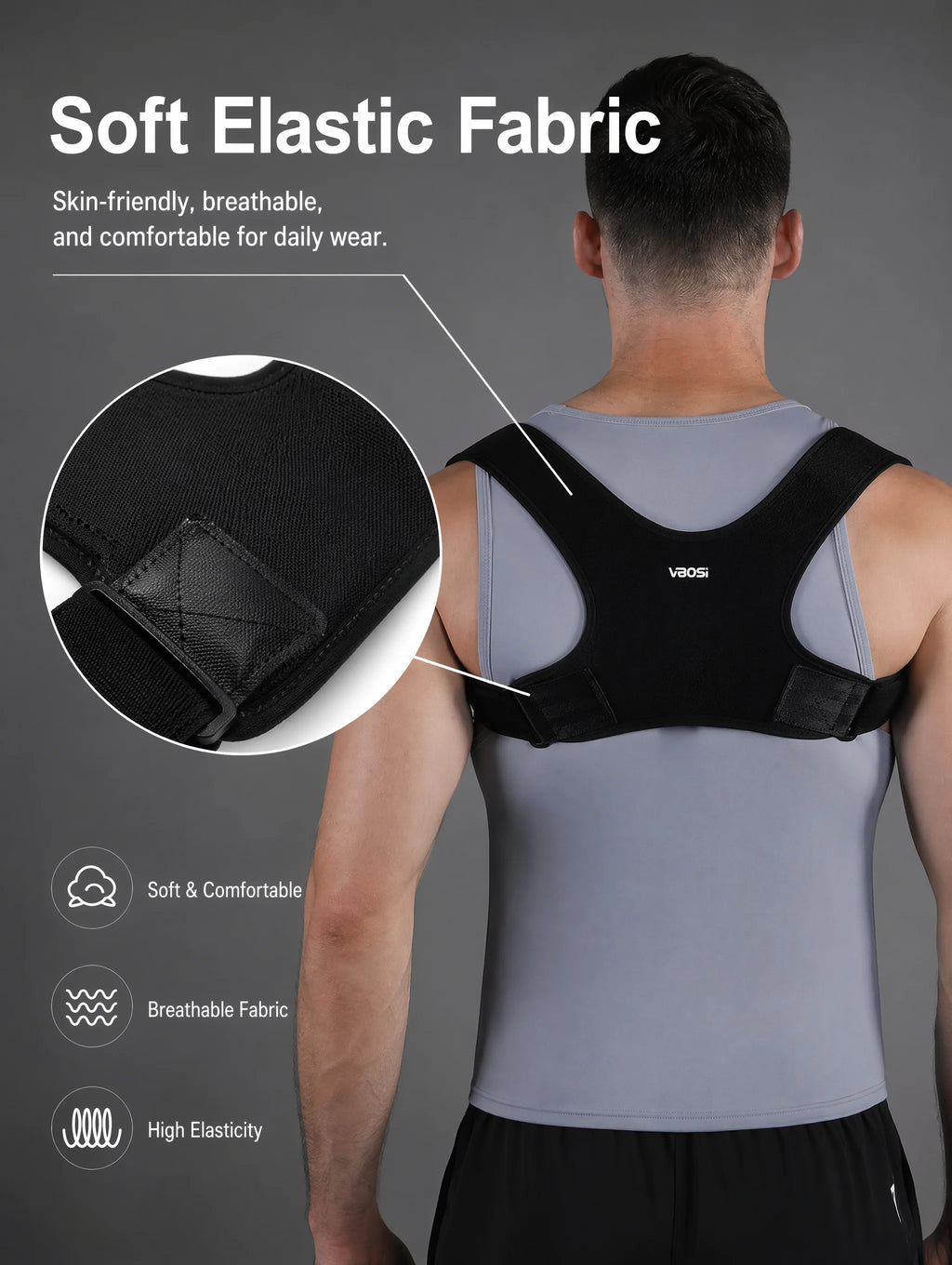Adjustable Posture Corrector for Men & Women, Invisible Upper Back Brace for Clavicle Support, Neck Shoulder Pain Relief