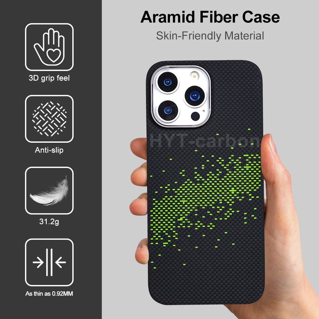 iPhone 16 Pro Max Aramid Fiber Case - Slim Military-Grade Protective Cover Tidesmit